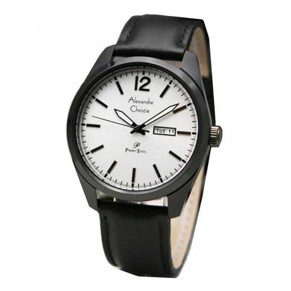 Alexandre Christie AC 1012 Black White Man Leather MELIPSL